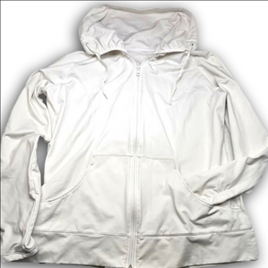 Women's Unbranded White Full-Zip Hoodie XXL